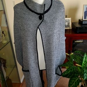 One size Ladies caped sweater jacketknee length